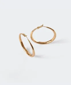 Acc0010_gold Accessories Diva Hoop Earrings
