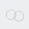 Acc0012_silver Pure Hoop Earrings Accessories