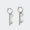 Acc0008_silver Safety First Earrings Accessories