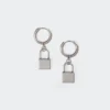 Acc0017_silver Accessories Lock It Up Earrings 1 Acc0017_silver Accessories Lock It Up Earrings