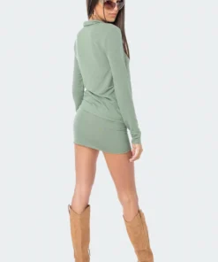 S11967_GREEN Arielle Button-Up Shirt Living Dolls