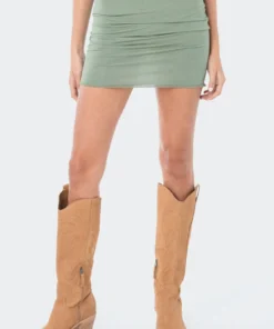 S11968_GREEN Arielle Mini Skirt New In