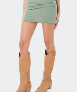 S11968_GREEN Arielle Mini Skirt New In