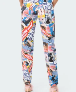 S11945_MIX Living Dolls Kawaii Printed Mom Jeans