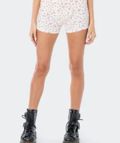 S11965_CREAM New In Primrose Waffle Shorts