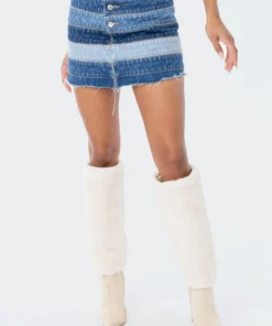 S11994_MIX Jean Belt Mini Skirt New In