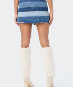 S11994_MIX Jean Belt Mini Skirt New In