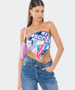 S11989_MIX Living Dolls Kawaii Scarf Top