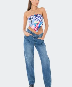 S11989_MIX Living Dolls Kawaii Scarf Top