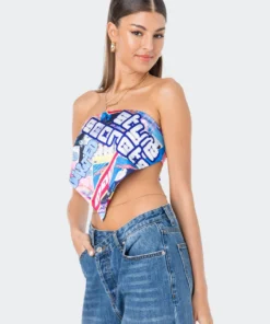 S11989_MIX Living Dolls Kawaii Scarf Top