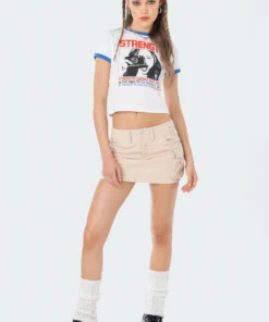 S11982_BEIGE New In Katya Low-Rise Cargo Skirt