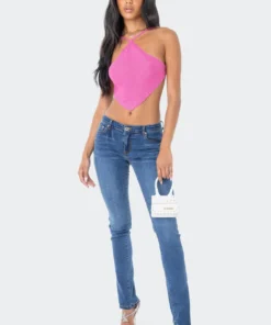S11210_PINK Harlow Knitted Open-Back Top
