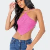 S11210_PINK Harlow Knitted Open-Back Top