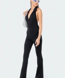 S11961_BLACK Odell Open-Back Jumpsuit