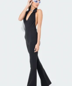 S11961_BLACK Odell Open-Back Jumpsuit
