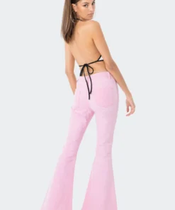 S11977_WHITE Mae Open-Back Halter Top Living Dolls