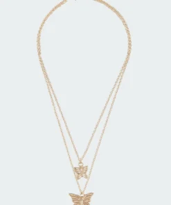 Acc0085_gold Accessories Flutter Necklace