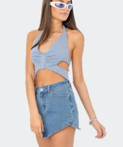 S11230_LIGHT-BLUE Butterfly Open Back Top