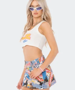 S11966_WHITE Living Dolls Style Secrets Crop Top