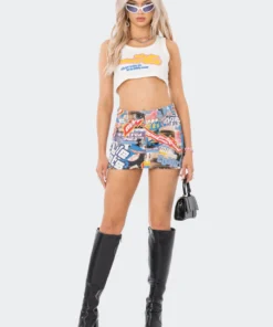 S11966_WHITE Living Dolls Style Secrets Crop Top