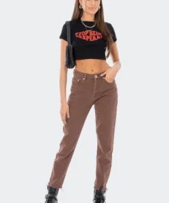 3038_brown Pants Coco Mom Jeans