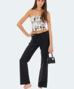 S11885_BLACK Fran Low-Rise Pants