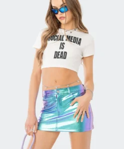 ACC0307_SILVER Rhinestone Butterfly Belly Chain