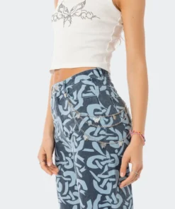 ACC0305_BLACK Butterfly Chain Belt