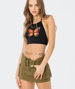 S12069_black Babe Fest Fly Away Open-Back Crop Top