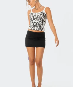 S12143_BLACK-AND-WHITE New In Say It To My Face Ribbed Tank Top