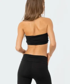 S12200_black New In Rhinestone Butterfly Tube Top