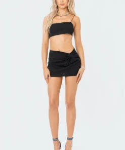 S11161_BLACK Harper Mini Skirt