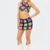S12012_MIX New In Crochet Crush Mini Skirt