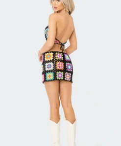 S12012_MIX New In Crochet Crush Mini Skirt
