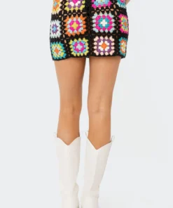 S12012_MIX New In Crochet Crush Mini Skirt