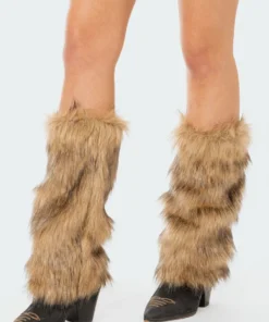 ACC0312_BROWN Babe Fest Fluffy Warmers