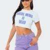 S12128_LIGHT-BLUE Social Media Cropped T-Shirt Babe Fest