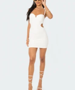 S11886_WHITE Shae Cups Cut-Out Dress New In