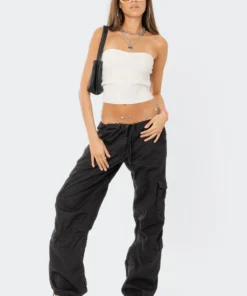 S12009_CREAM New In Knitted Sweetheart Strapless Top