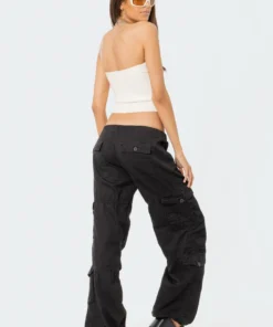 S12009_CREAM New In Knitted Sweetheart Strapless Top