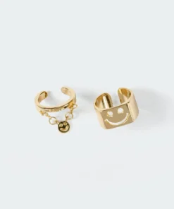 Acc0179_gold Accessories Good Vibes Ring Pack