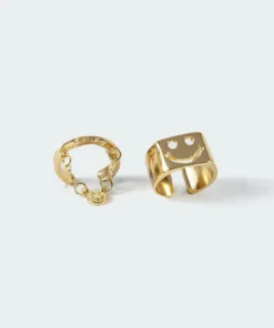 Acc0179_gold Accessories Good Vibes Ring Pack