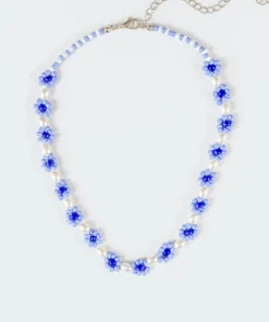 Acc0155_purple Accessories Pansy Pearl Beaded Necklace