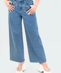 S12241_BLUE Ice Queen Oversized Boyfriend Jeans New In