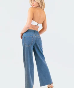 S12387_WHITE New In Strapless Mesh Triangle Top