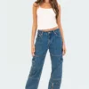 S12366_BLUE Jaimie Cargo Jeans New In