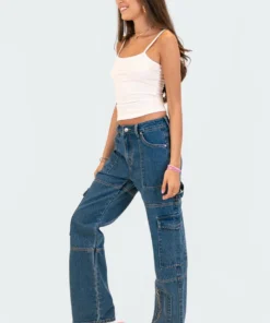 S12366_BLUE Jaimie Cargo Jeans New In