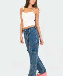 S12366_BLUE Jaimie Cargo Jeans New In