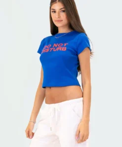 S12403_BLUE Do Not Disturb T-Shirt New In