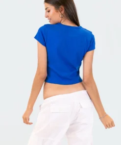 S12403_BLUE Do Not Disturb T-Shirt New In